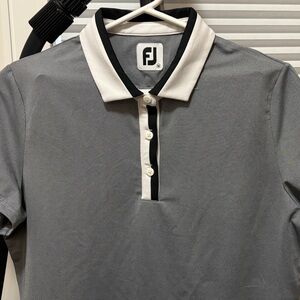 FootJoy Gray Polo with White and Black Trim